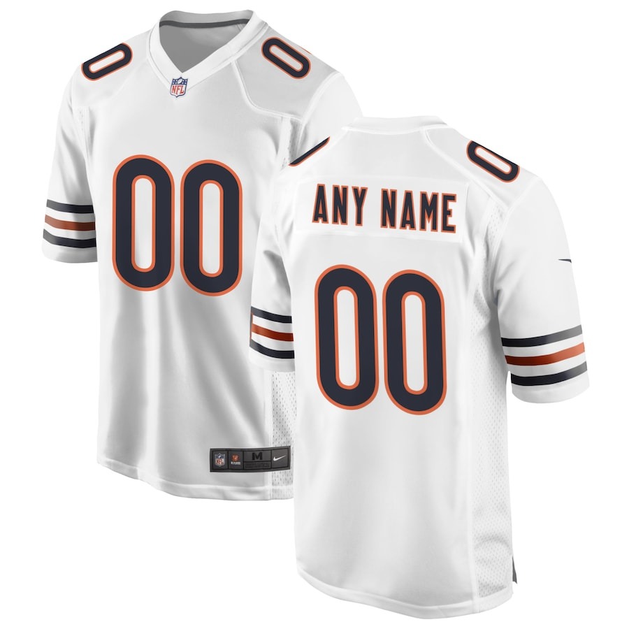 Men's Chicago Bears Nike White Custom Game Jersey - Jersey