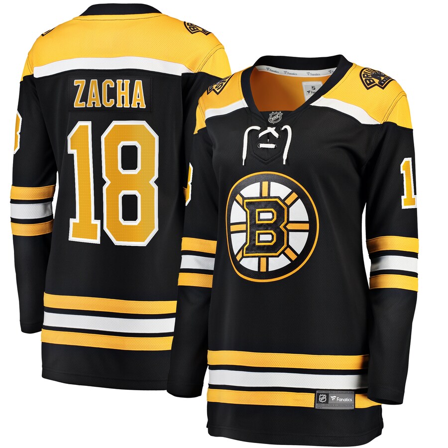 Women's Boston Bruins Pavel Zacha Fanatics Branded Black Home Breakaway Player Jersey - Jersey