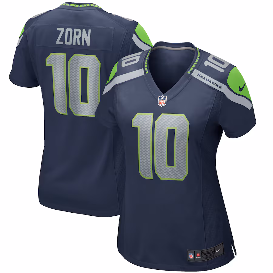 Women's Seattle Seahawks Jim Zorn Nike College Navy Game Retired Player Jersey - Jersey