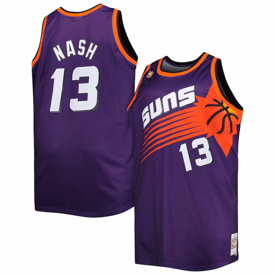 Men's Phoenix Suns Steve Nash Mitchell & Ness Purple Big & Tall Hardwood Classics 1996-97 Swingman Jersey - Jersey