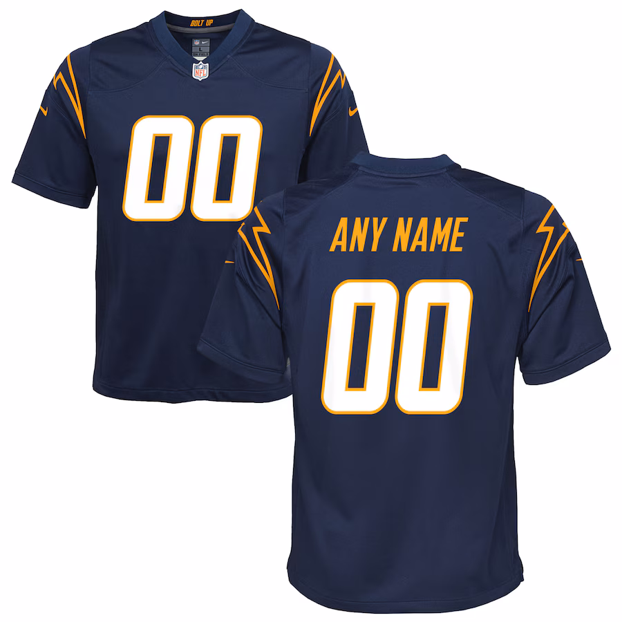 Youth Los Angeles Chargers Nike Navy Alternate Custom Game Jersey - Jersey