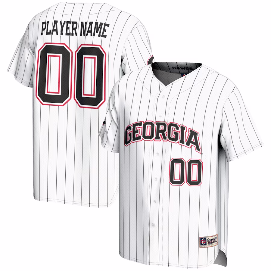 Georgia Bulldogs GameDay Greats Youth NIL Pick-A-Player Lightweight Baseball Jersey - White - Jersey
