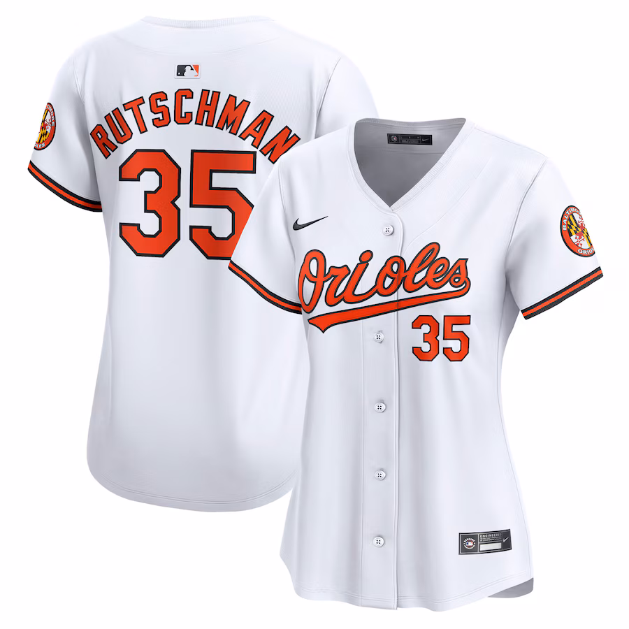 Women's Baltimore Orioles Adley Rutschman Nike White Limited Player Jersey - Jersey