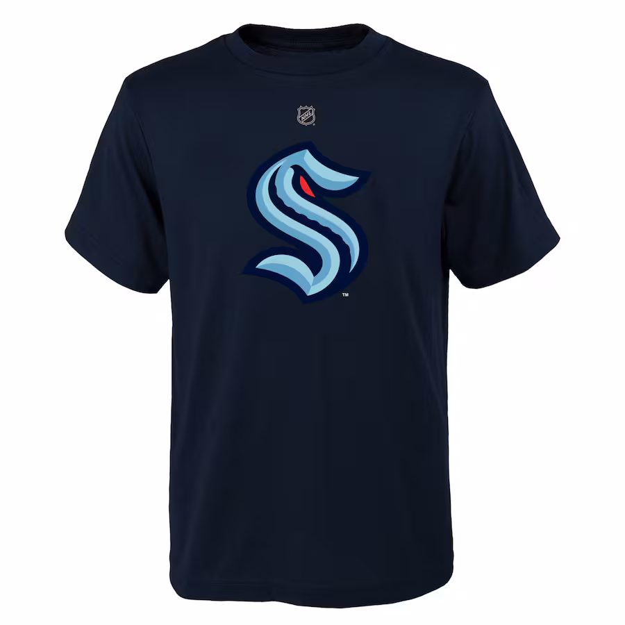 Youth Seattle Kraken Deep Sea Blue Primary Logo T-Shirt - Jersey