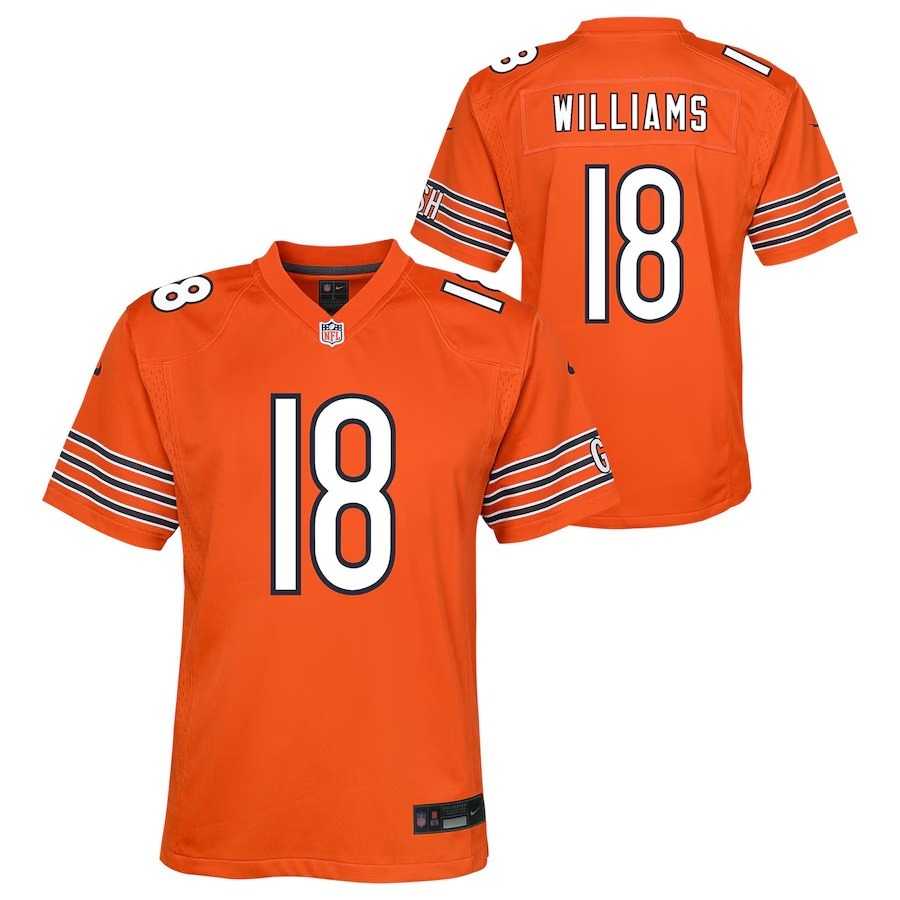 Youth Chicago Bears Caleb Williams Nike Orange Alternate Game Jersey - Jersey