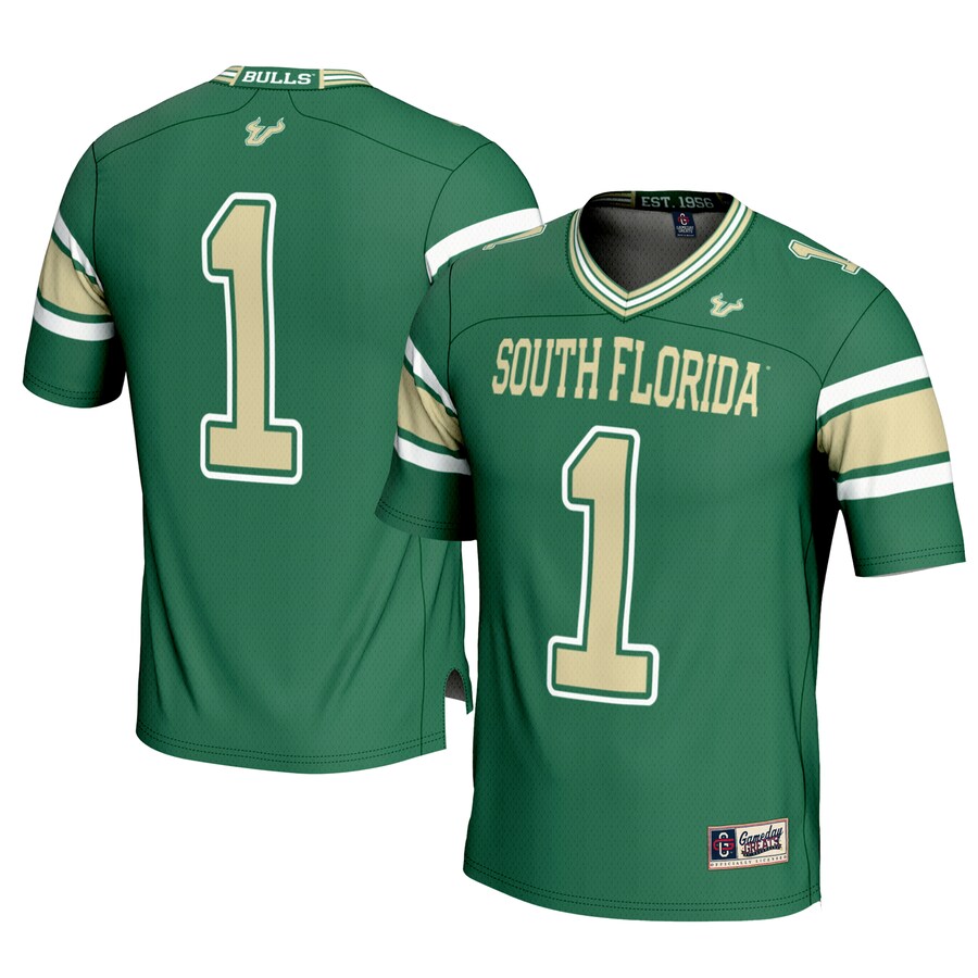 Men's GameDay Greats #1 Green South Florida Bulls Football Jersey - Jersey