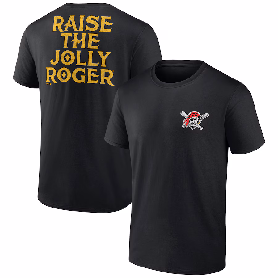Men's Pittsburgh Pirates Black Raise The Jolly Roger Bring It T-Shirt - Jersey