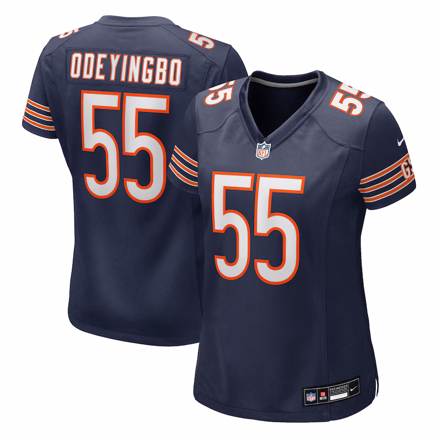 Women's Chicago Bears Dayo Odeyingbo Nike Navy Team Game Jersey - Jersey