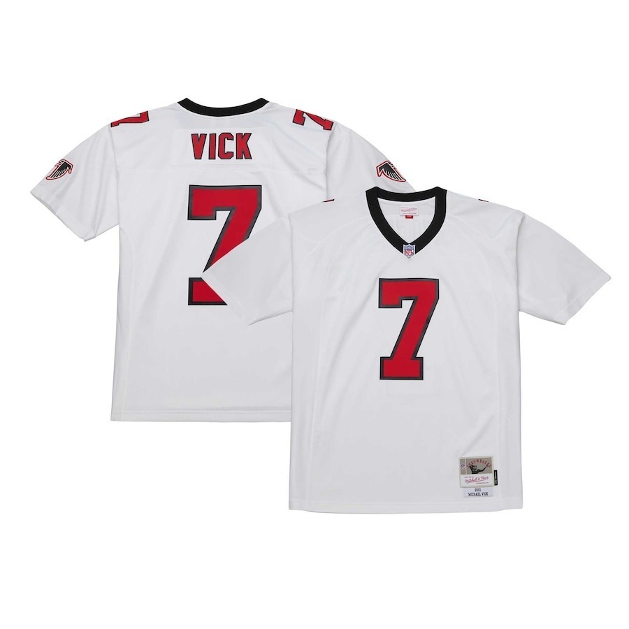 Men's Atlanta Falcons Michael Vick Mitchell & Ness White Legacy Replica Jersey - Jersey