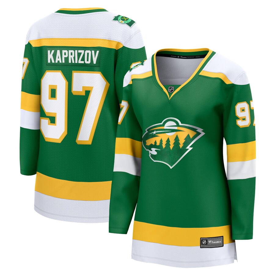 Women's Minnesota Wild Kirill Kaprizov Fanatics Branded Green 2023/24 Alternate Premier Breakaway Player Jersey - Jersey