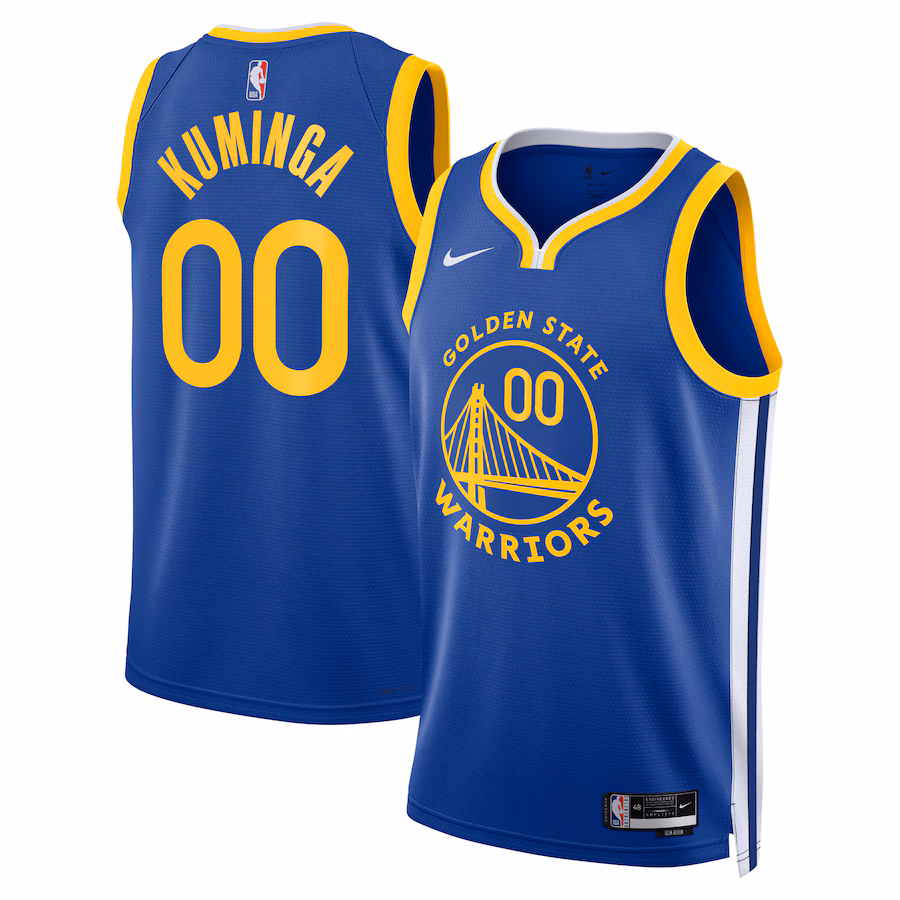Unisex Golden State Warriors Jonathan Kuminga Nike Royal Swingman Badge Player Jersey - Icon Edition - Jersey