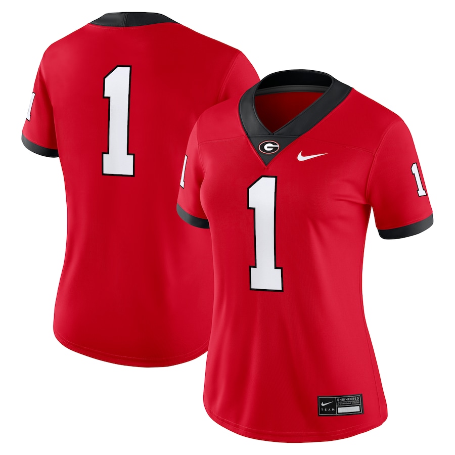 Women's Nike #1 Red Georgia Bulldogs Game Jersey - Jersey