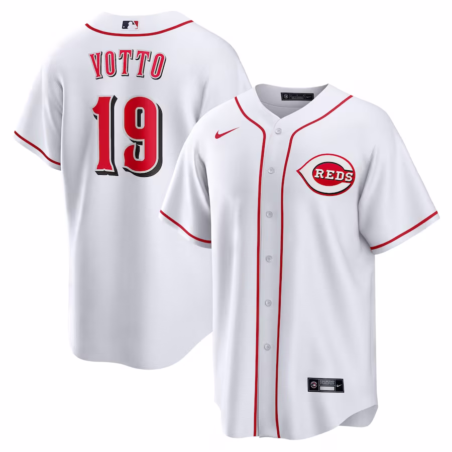 Men's Cincinnati Reds Joey Votto Nike White Home Replica Player Name Jersey - Jersey