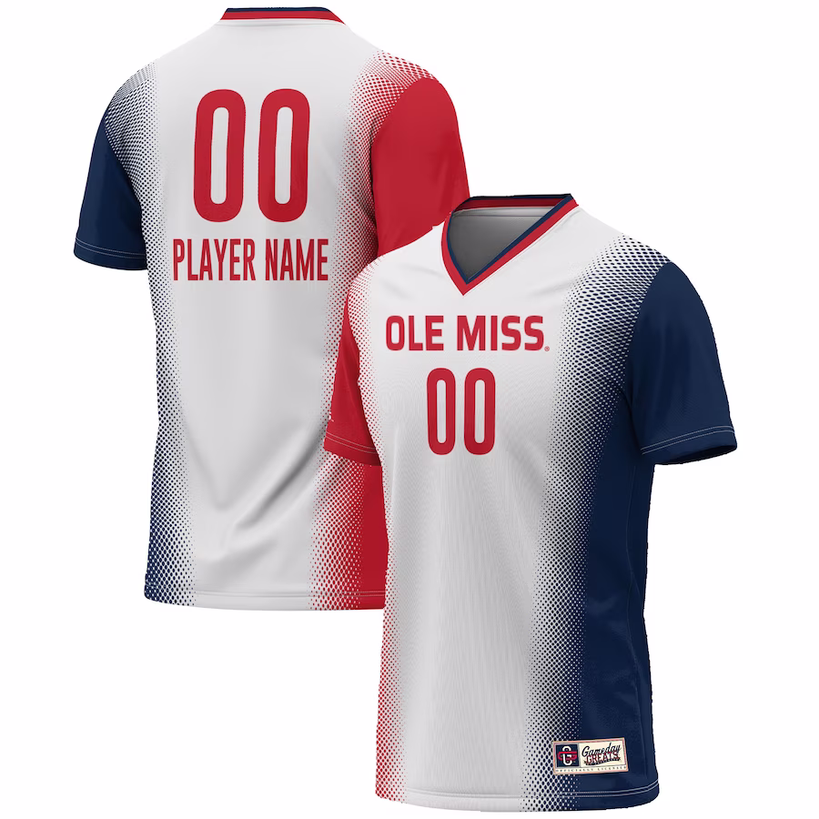 Ole Miss Rebels GameDay Greats Unisex NIL Pick-A-Player Lightweight Women's Soccer Jersey - White - Jersey