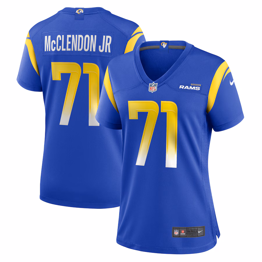 Women's Los Angeles Rams Warren McClendon Jr. Nike Royal Team Game Jersey - Jersey
