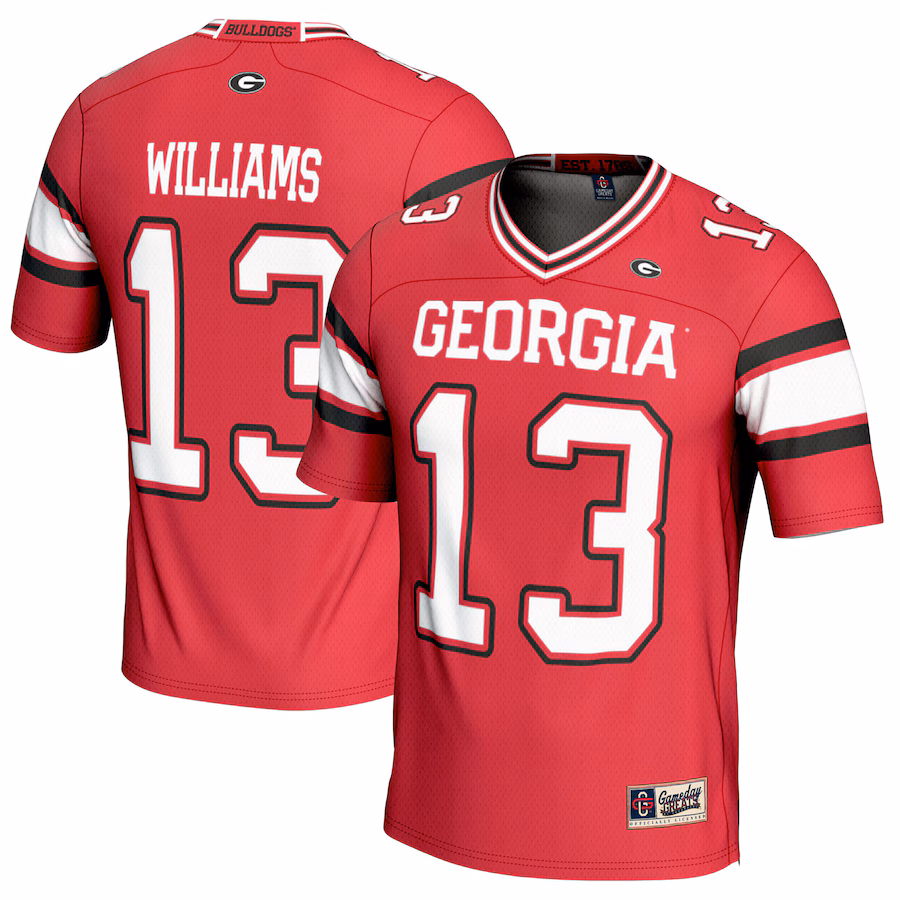 Mykel Williams Georgia Bulldogs GameDay Greats Youth NIL Player Football Jersey - Red - Jersey