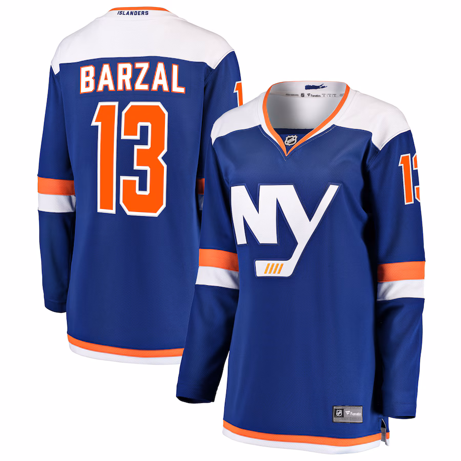 Women's New York Islanders Mathew Barzal Fanatics Blue Alternate Breakaway Jersey - Jersey