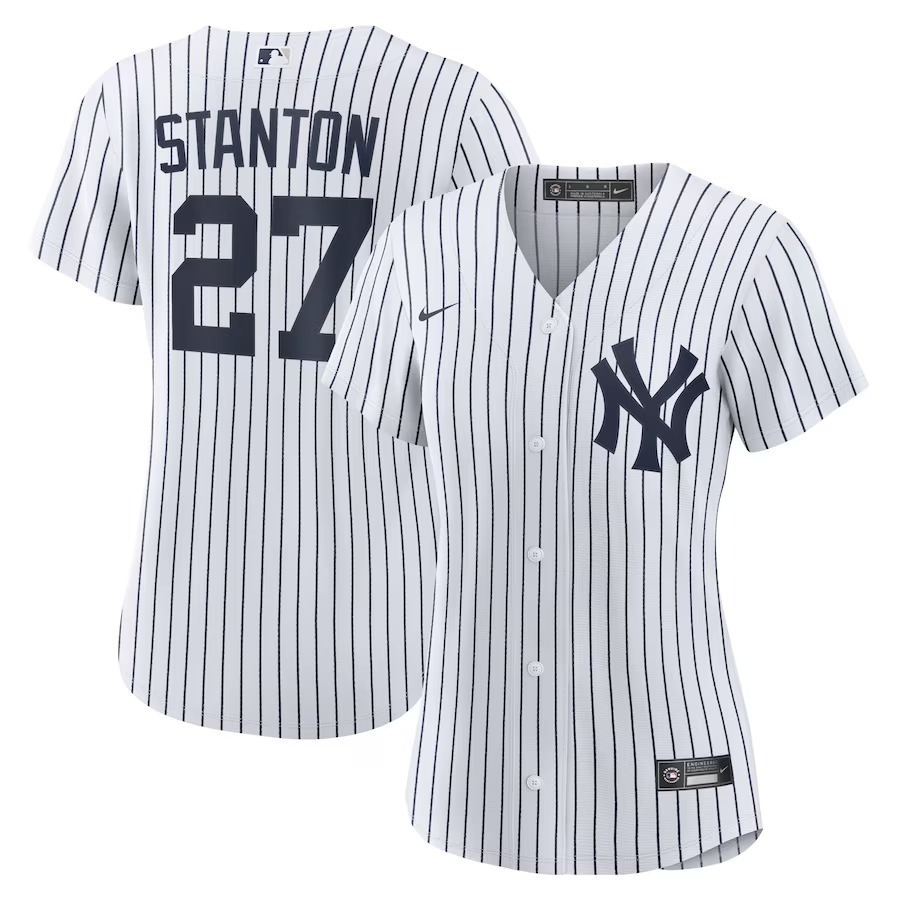 Women's New York Yankees Giancarlo Stanton Nike White Home Replica Player Jersey - Jersey