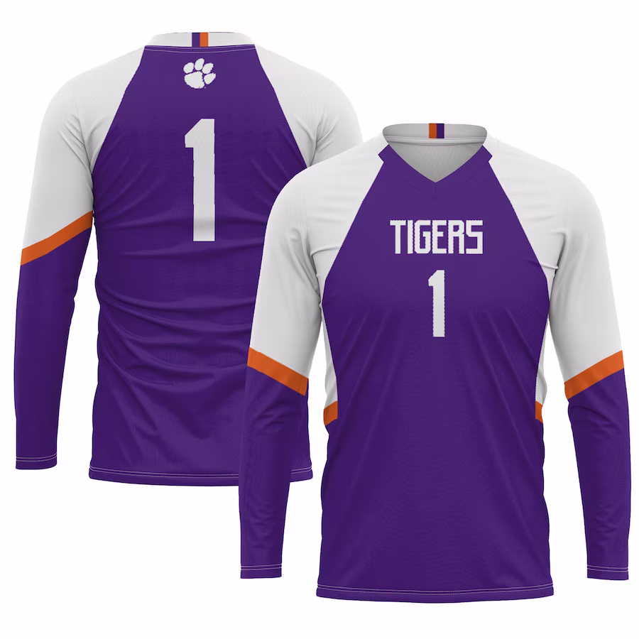 #1 Clemson Tigers GameDay Greats Unisex Lightweight Volleyball Jersey - Purple - Jersey