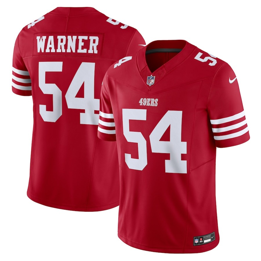 Men's San Francisco 49ers Fred Warner Nike Scarlet Vapor F.U.S.E. Limited Jersey - Jersey