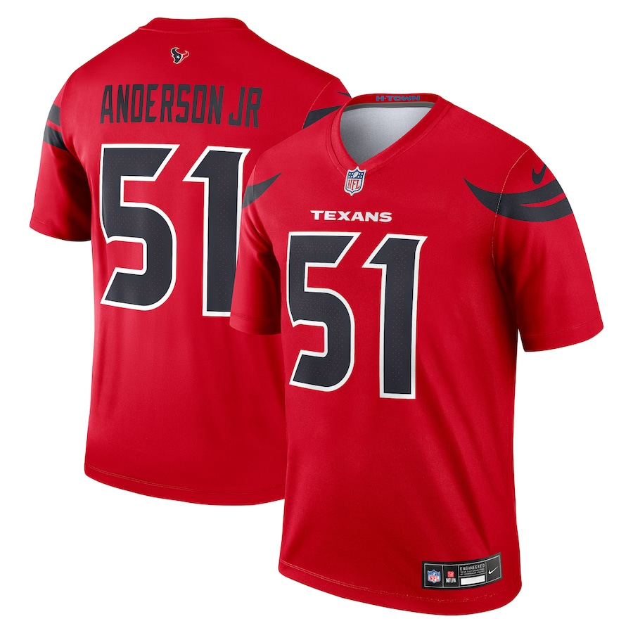 Men's Houston Texans Will Anderson Jr. Nike Red Alternate Legend Player Performance Top - Jersey