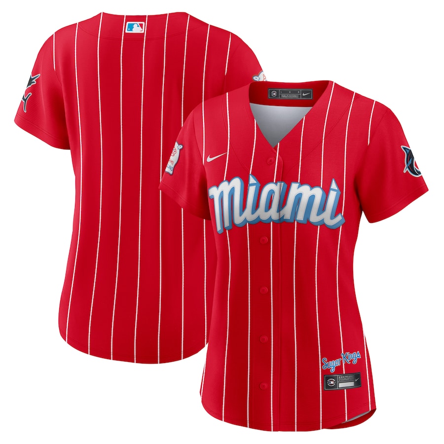 Women's Miami Marlins Nike Red 2021 City Connect Replica Jersey - Jersey