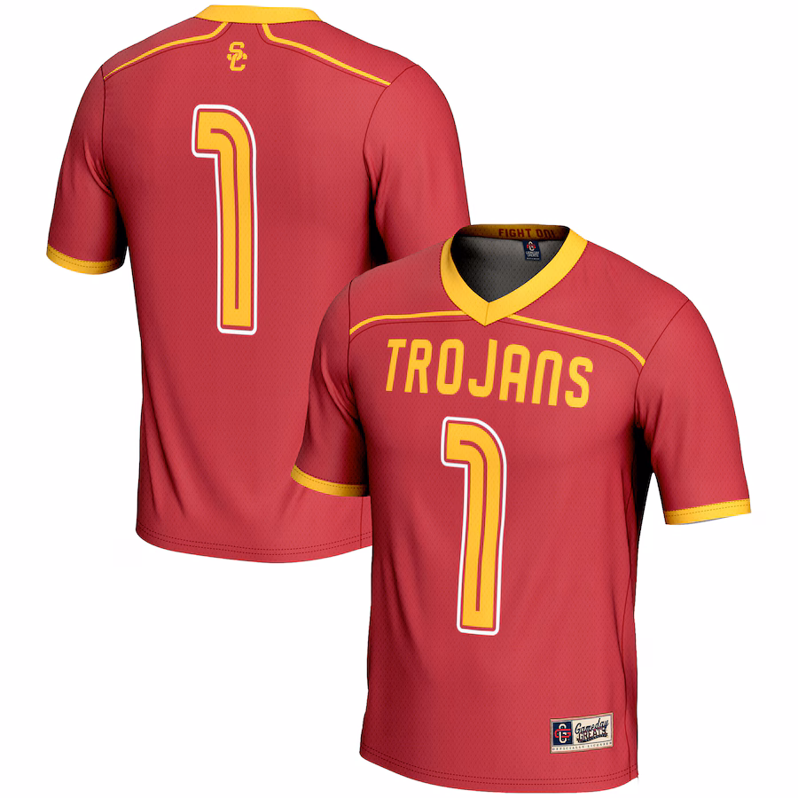 Men's GameDay Greats  Cardinal USC Trojans #1 Lightweight Lacrosse Jersey - Jersey