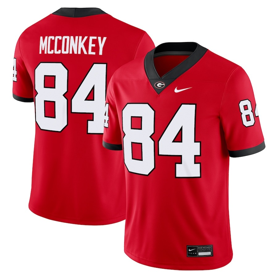 Men's Nike Ladd McConkey Red Georgia Bulldogs Player Game Jersey - Jersey