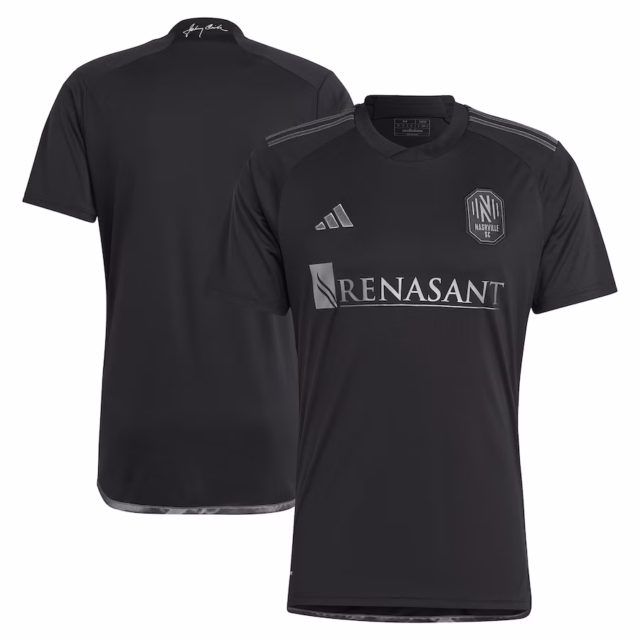 Men's Nashville SC adidas Black 2023 Man In Black Kit Replica Jersey - Jersey