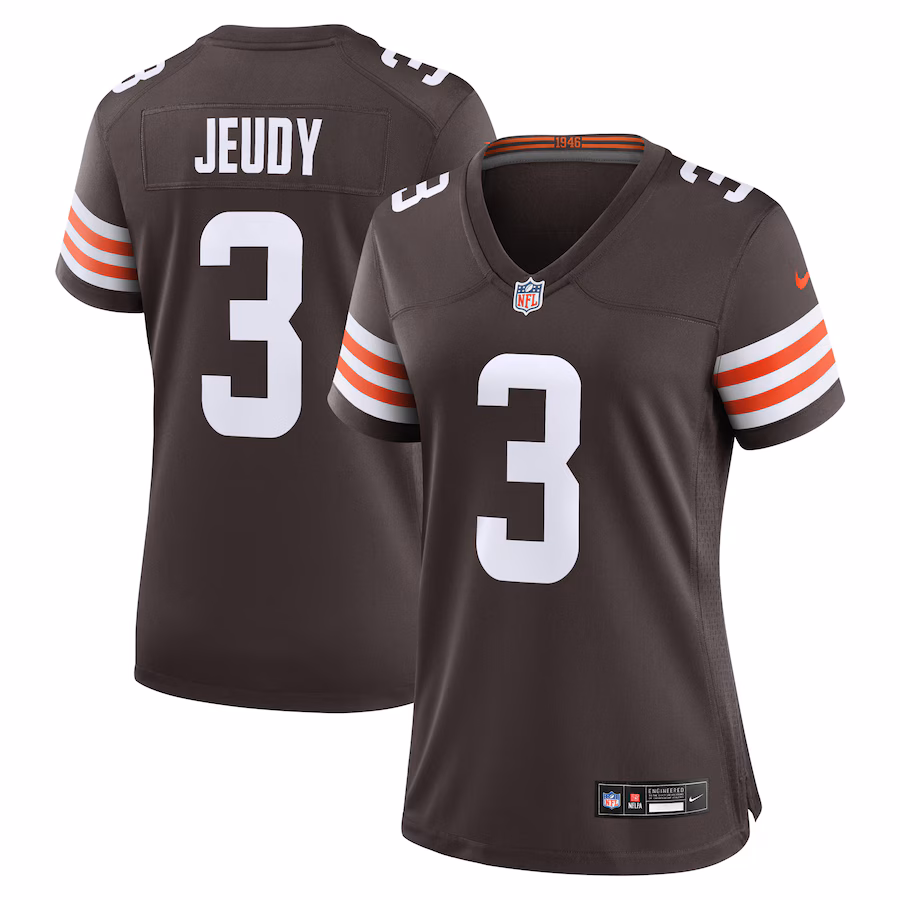 Women's Cleveland Browns Jerry Jeudy Nike  Brown  Game Jersey - Jersey
