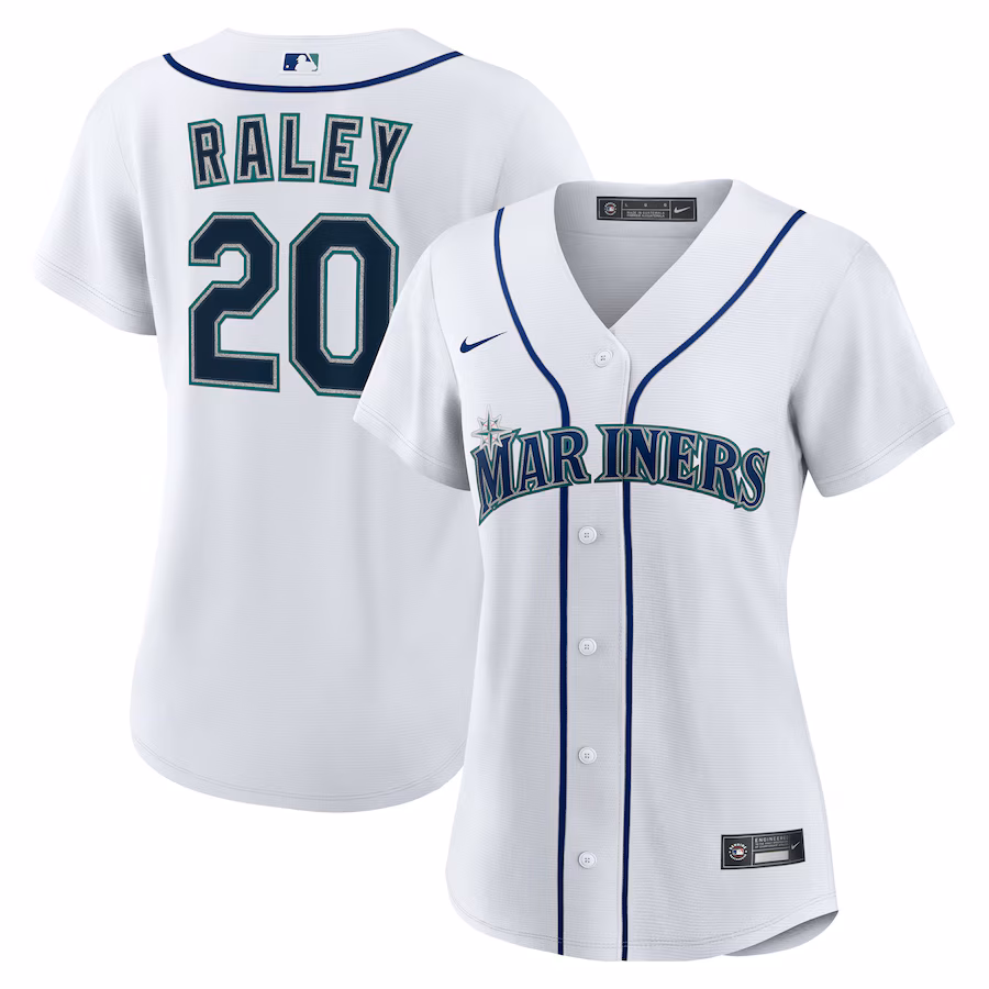 Women's Seattle Mariners Luke Raley Nike White Home Replica Jersey - Jersey