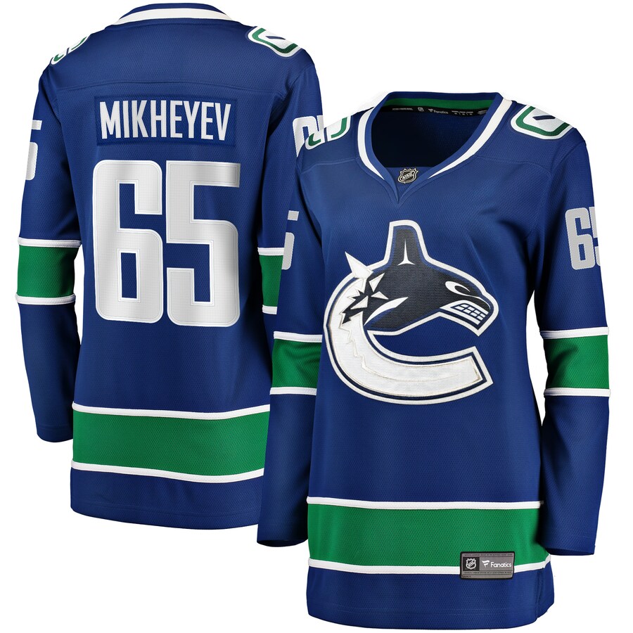 Women's Vancouver Canucks Ilya Mikheyev Fanatics Branded Blue Home Breakaway Player Jersey - Jersey