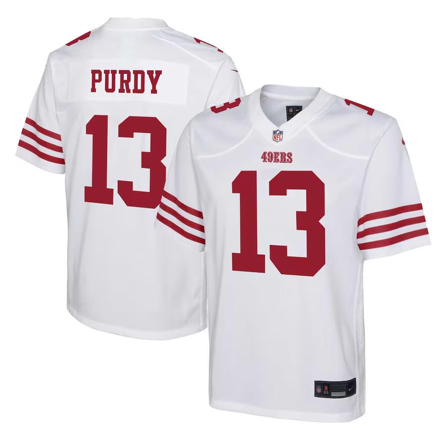 Youth San Francisco 49ers Brock Purdy Nike White Player Game Jersey - Jersey