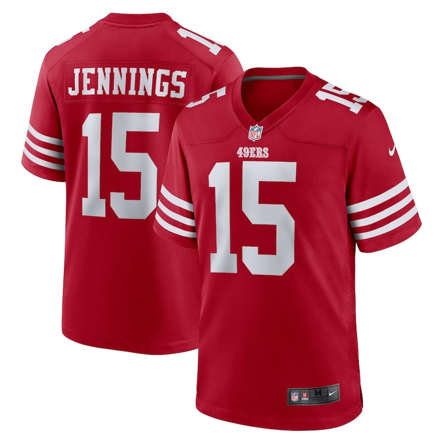 Men's San Francisco 49ers Jauan Jennings Nike  Scarlet  Game Jersey - Jersey