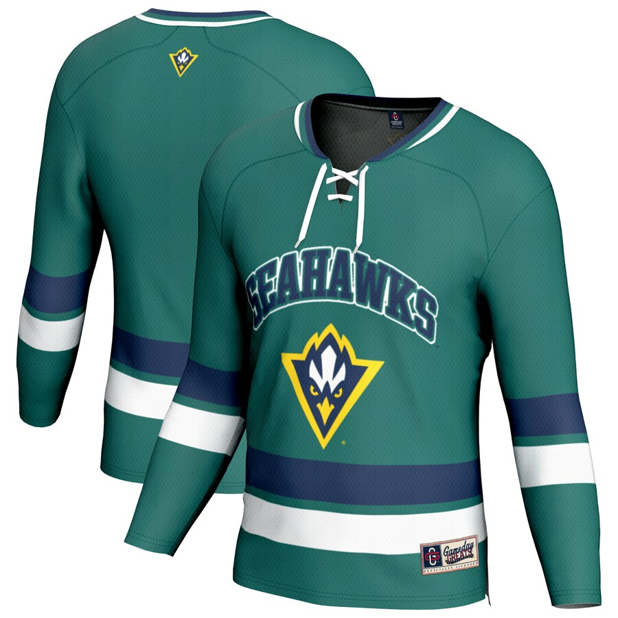 Youth GameDay Greats Teal UNC Wilmington Seahawks Hockey Jersey - Jersey