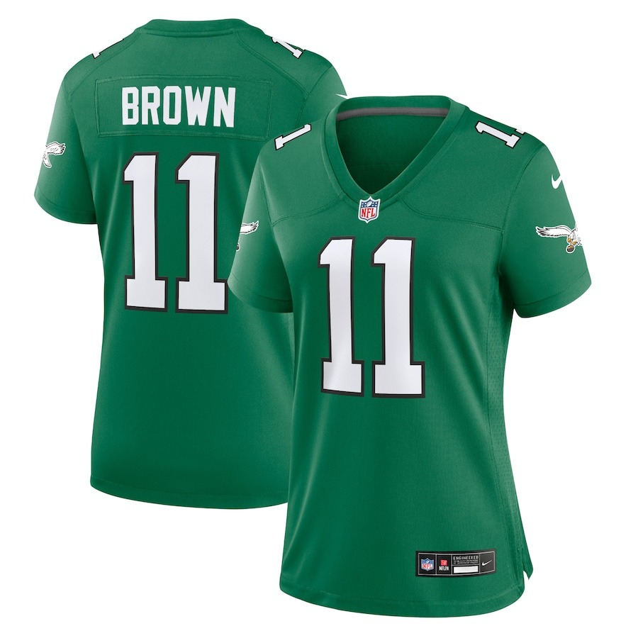 Women's Philadelphia Eagles A.J. Brown Nike Kelly Green Player Jersey - Jersey