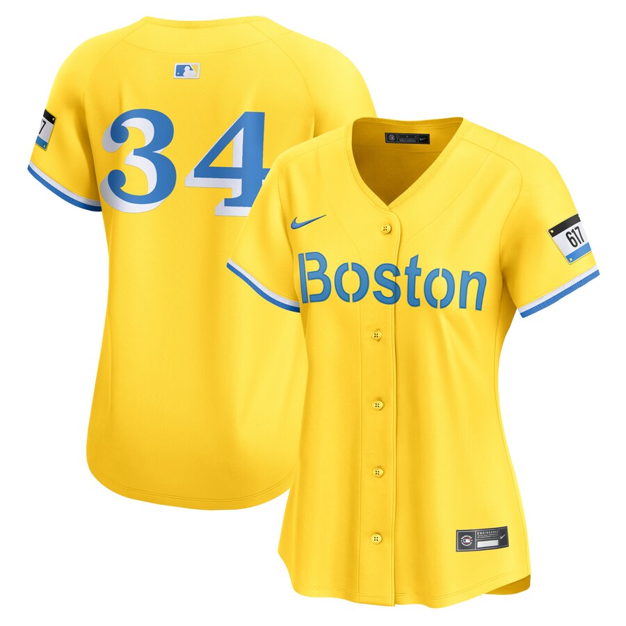 Women's Boston Red Sox David Ortiz Nike Gold City Connect Retired Player Jersey - Jersey