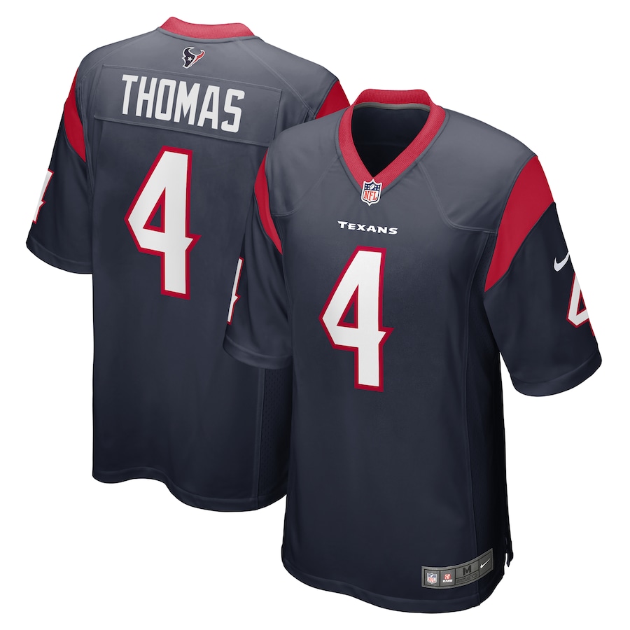 Men's Houston Texans Tavierre Thomas Nike Navy Team Game Jersey - Jersey