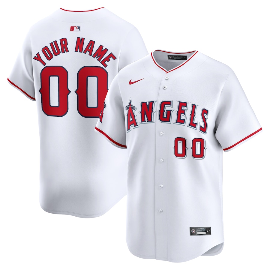 Youth Los Angeles Angels Nike White Home Limited Custom Jersey - Jersey