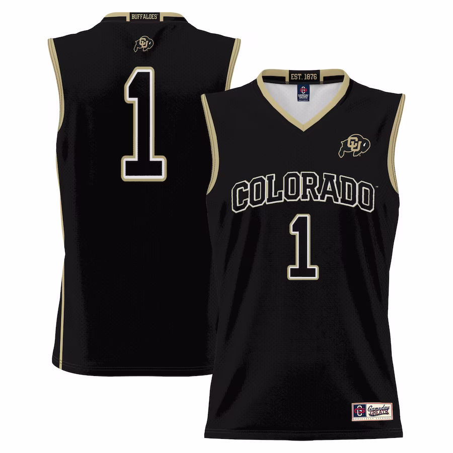 #1 Colorado Buffaloes GameDay Greats Replica Lightweight Basketball Jersey - Black - Jersey