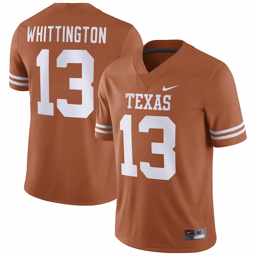 Jordan Whittington Texas Longhorns Nike Player Game Jersey - Texas Orange - Jersey