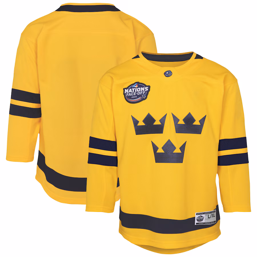 Youth Sweden Yellow 2025 4 Nations Face-Off Premier Jersey - Jersey