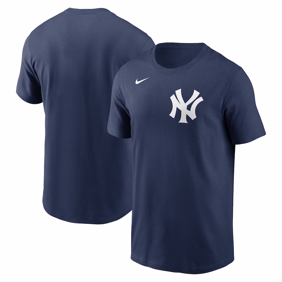 Men's New York Yankees Nike Navy Fuse Wordmark T-Shirt - Jersey
