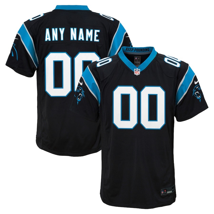 Youth Carolina Panthers  Nike Black Custom Game Jersey - Jersey