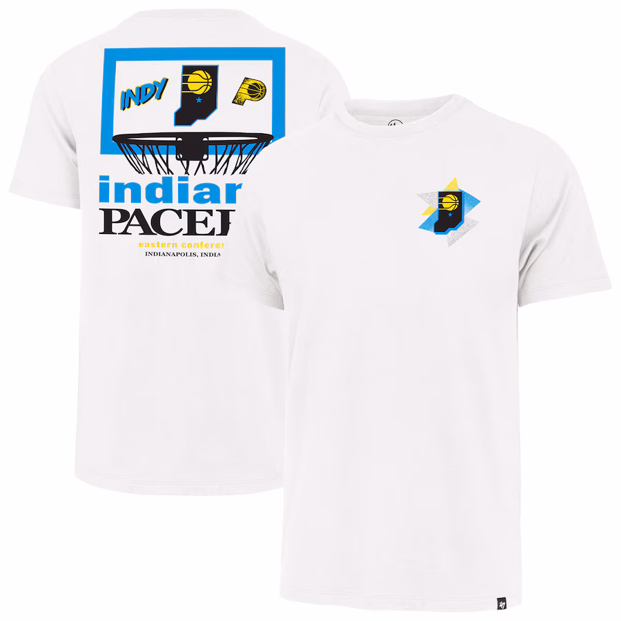Men's Indiana Pacers  '47 White City Edition Backboard T-Shirt - Jersey