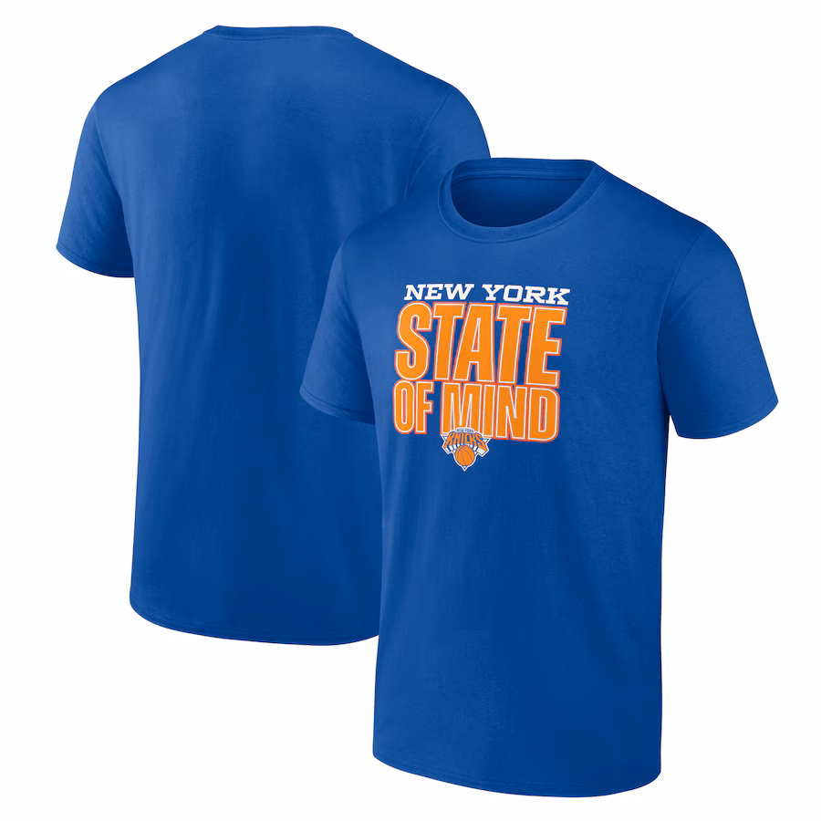 Men's New York Knicks Blue Pick & Roll Coverage T-Shirt - Jersey