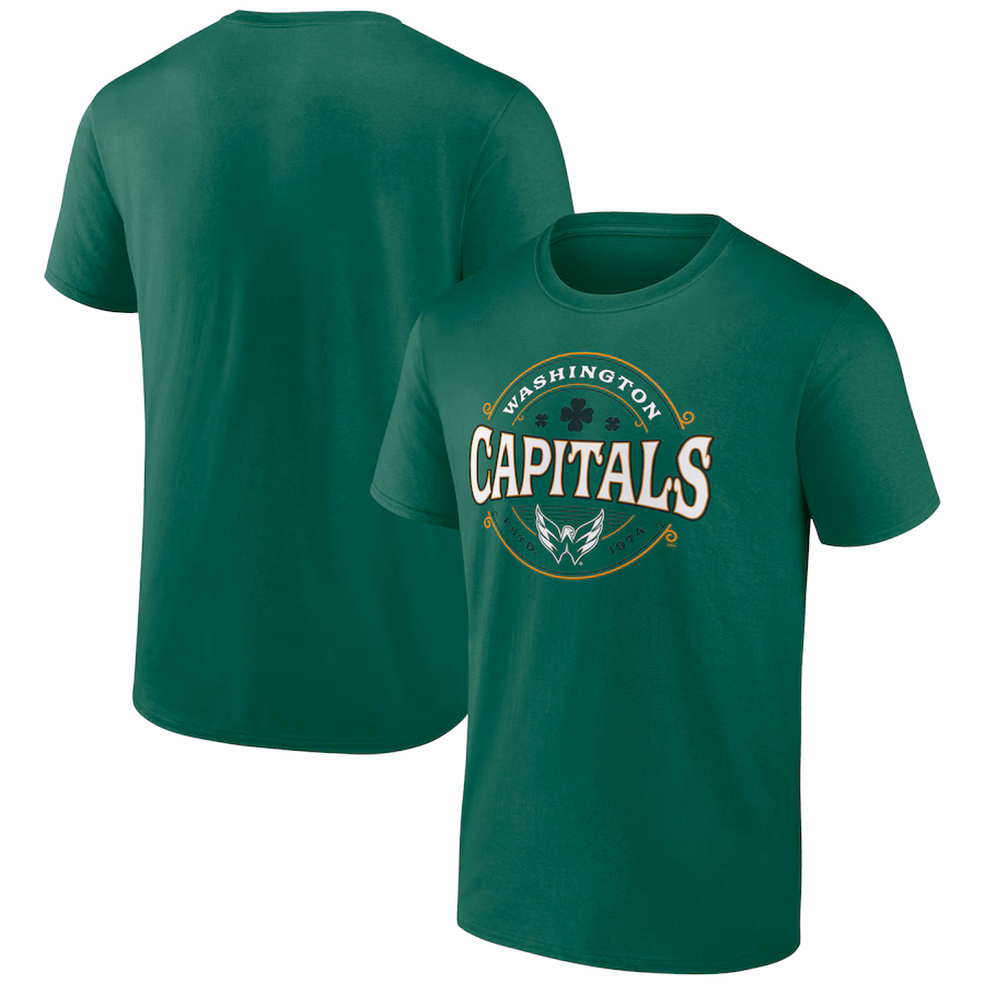 Men's Washington Capitals Kelly Green St. Patrick's Day Lucky T-Shirt - Jersey