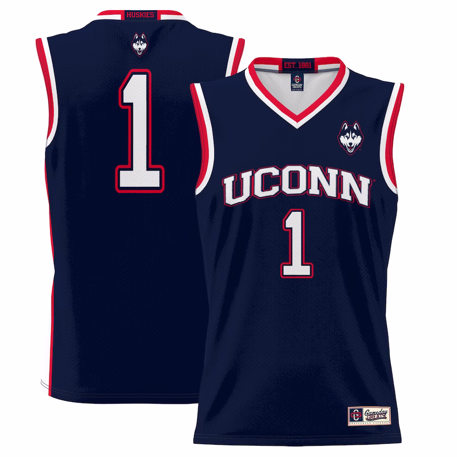 #1 UConn Huskies GameDay Greats Youth Lightweight Basketball Jersey - Navy - Jersey