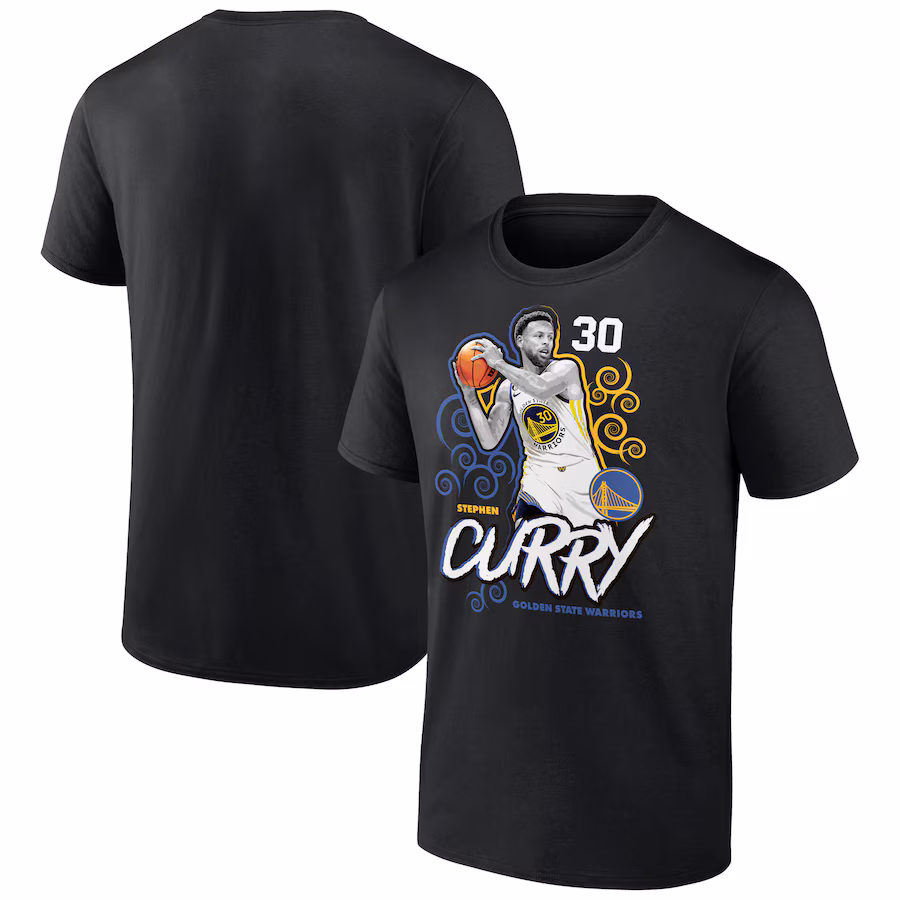 Men's Golden State Warriors Stephen Curry Black Competitor T-Shirt - Jersey