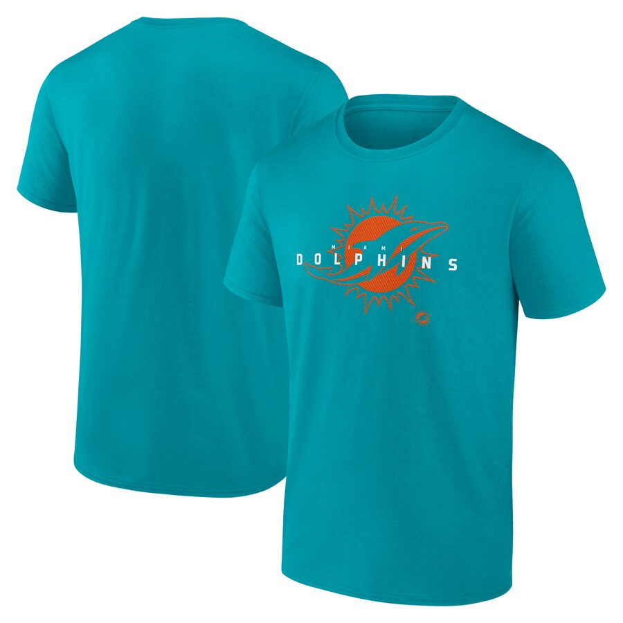 Men's Miami Dolphins Fanatics Aqua Big & Tall Coordinate T-Shirt - Jersey